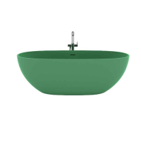 NUBIA, GREEN FOREST MAT, CADA FREESTANDING OVALA, CU PREAPLIN, INSTALATIE DE SCURGERE, 157X65XH56CM, TEKB-3-GFM